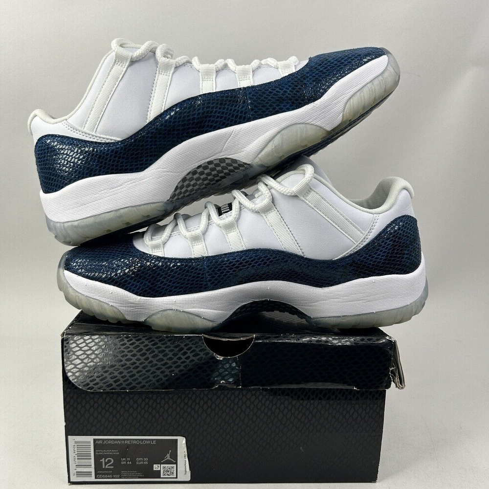 Nike Shoes Air Jordan 11 Low Retro “Navy Snakeskin” 2024 - Picture 3 of 8